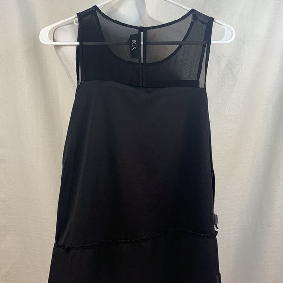 BCX Sheer Overlay Cross Front Sleeveless Tank - Picture 9 of 13